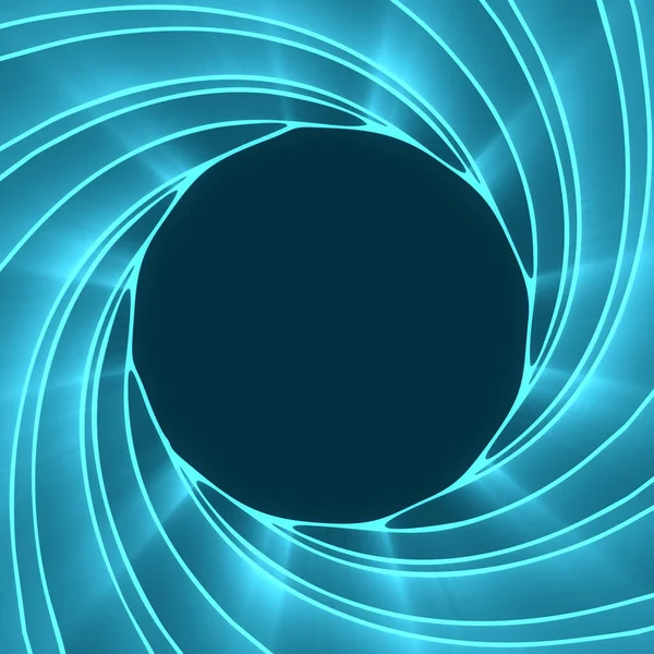 Κομψό σπειροειδές γεωμετρικό μοτίβο. Μπλε ακτίνες λάμπουν — Φωτογραφία Αρχείου