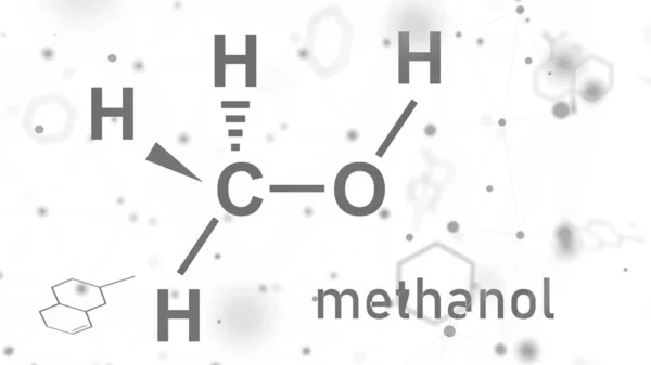 Metanol képlet. Az orvostudomány és az ipar fogalma — Stock Fotó