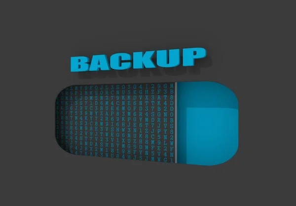 Datenbank-Wiederherstellung oder Backup Fortschrittsbalken mit Maschinencode — Stockfoto