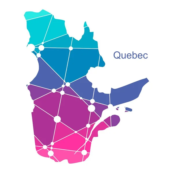 Quebec haritası. Kanada 'nın seyahat ve coğrafya kavramı. — Stok Vektör