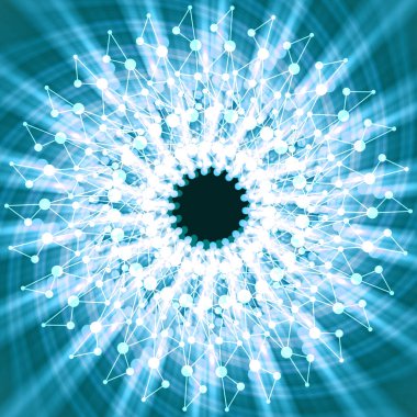 Işık ışınlarıyla soyut geometri arkaplanı