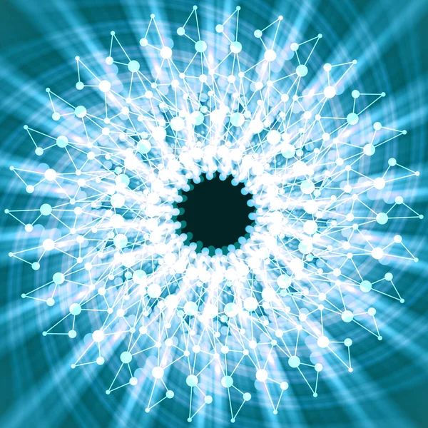 Fundo geométrico abstrato com raios de luz — Fotografia de Stock