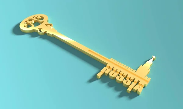 Schlüssel mit Kreml-Turm in Moskau — Stockfoto