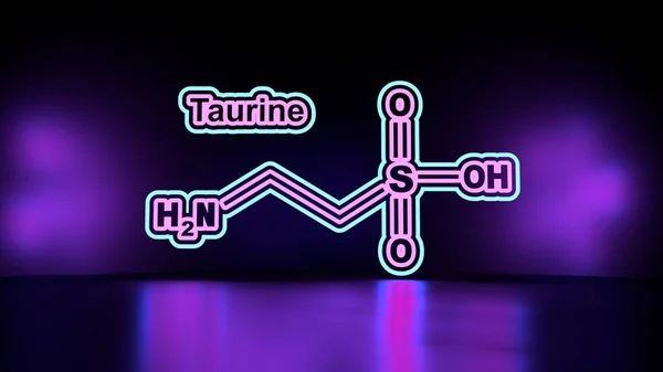 牛磺酸配方。细线风格图解 — 图库照片