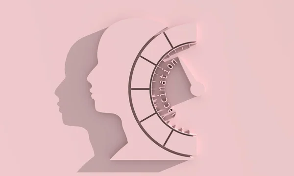 Illustration des medizinischen Konzepts. Silhouette des Kopfes. — Stockfoto