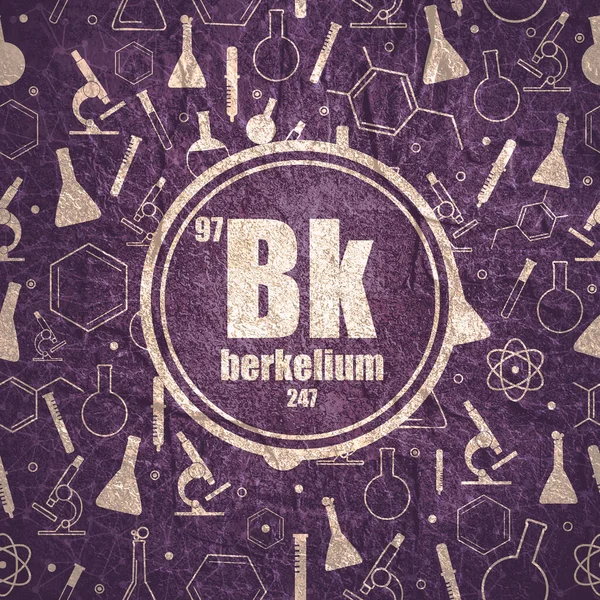 Berkelium kémiai elem. A periódusos rendszer fogalma. — Stock Fotó