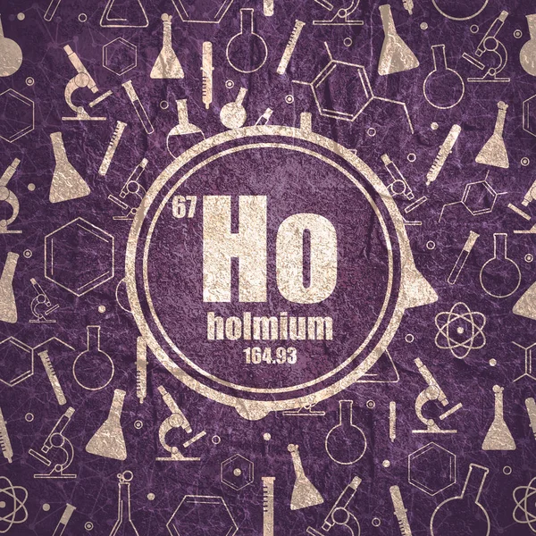 Élément chimique holmium. Concept de tableau périodique. — Photo