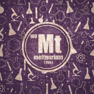 Meitneryum kimyasal element. Periyodik tablo kavramı.