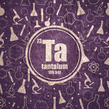 Tantalum kimyasal elementi. Periyodik tablo kavramı.