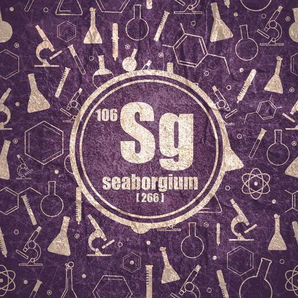 Seaborgium kémiai elem. A periódusos rendszer fogalma. — Stock Fotó