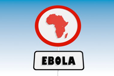 Ebola metin üzerinde dur yol işareti