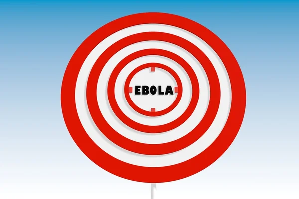Texto ebola sobre alvo — Fotografia de Stock
