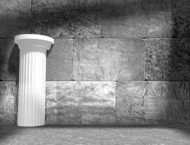 Boş iç beyaz sütun