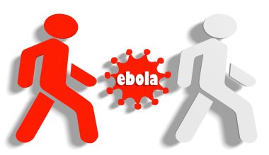 Yaya ve virüs simgesi