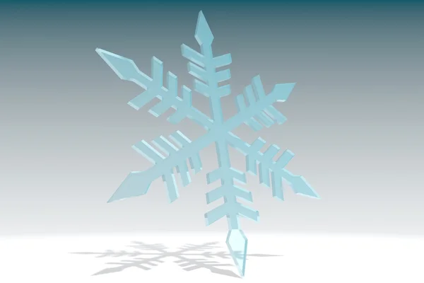 3d snowflake — Stock Photo, Image