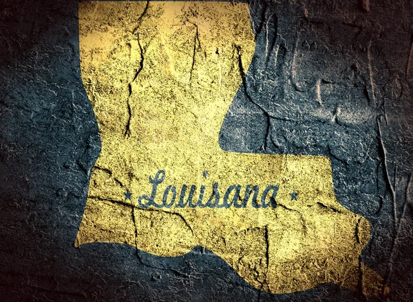 Mapa státu Louisiana — Stock fotografie