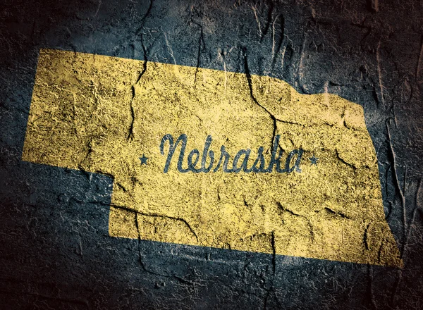 Nebraska Mappa di stato — Foto Stock