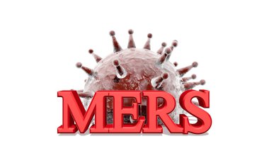 Mers virüs salgını uyarısı medicical arka plan