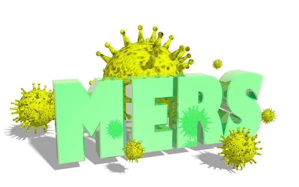 Epidemia do vírus MERS contexto médico alerta — Fotografia de Stock