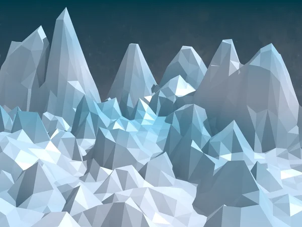 Paysage polygonal bas — Photo