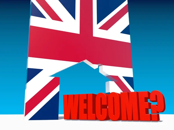 Vítejte na Velké Británie pod otazník — Stock fotografie