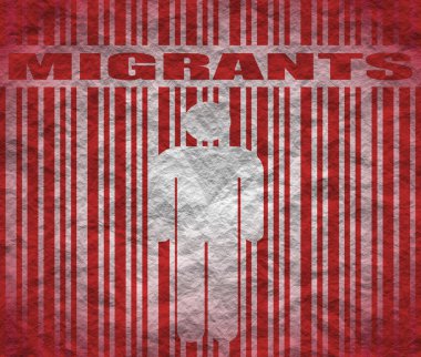 Barkod ve göçmenlerin metin üzerinde insan