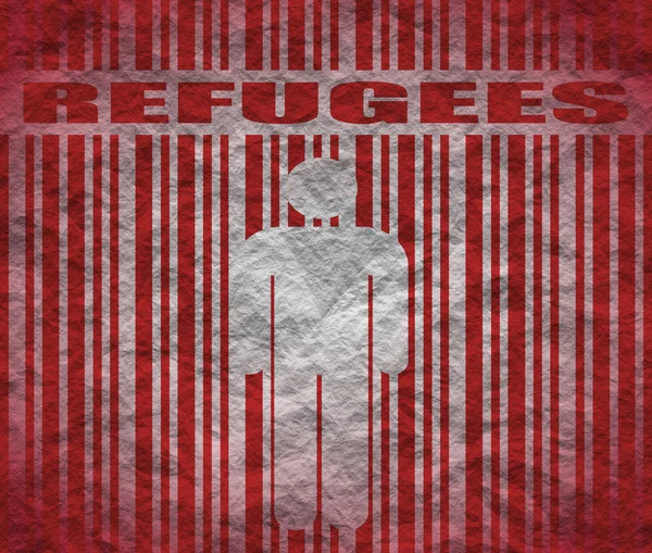 Barkod ve mülteciler metin üzerinde insan