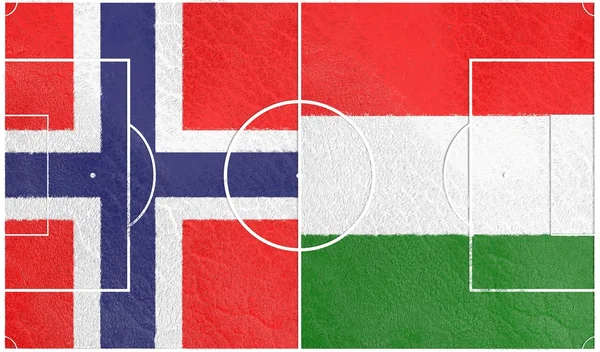 Norwegia vs Węgry Mistrzostwa Europy w piłce nożnej 2016 — Zdjęcie stockowe