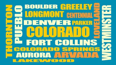 colorado state cities list clipart