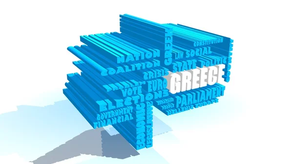 Grecia etiquetas relativas nuvem — Fotografia de Stock