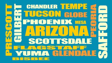 arizona state cities list clipart