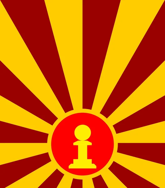 Icono de figura de peón de ajedrez amarillo — Vector de stock