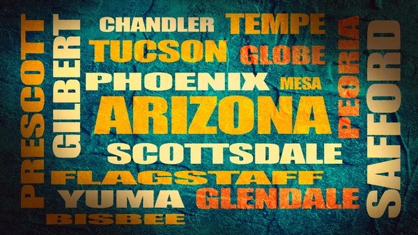 Arizona stad namen labels cloud — Stockfoto