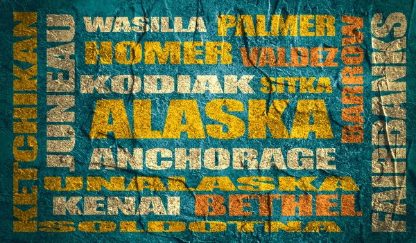 Alaska lista de ciudades estatales — Foto de Stock