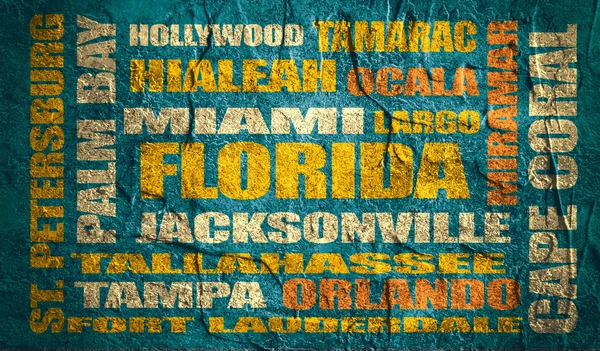 Florida lista de ciudades estatales — Foto de Stock