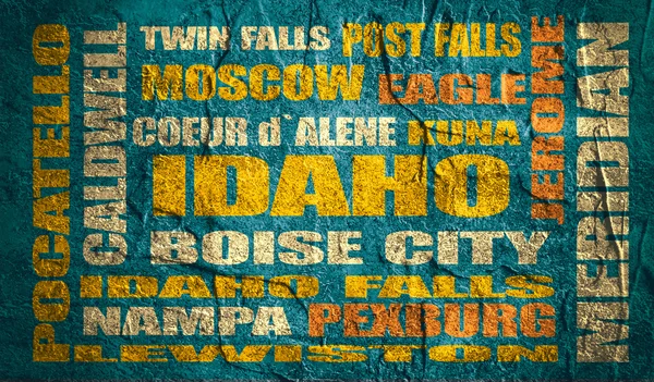 Idaho lista de cidades do estado — Fotografia de Stock