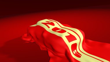 Yeni yıl numarası bezle kapsadığı araba modeli