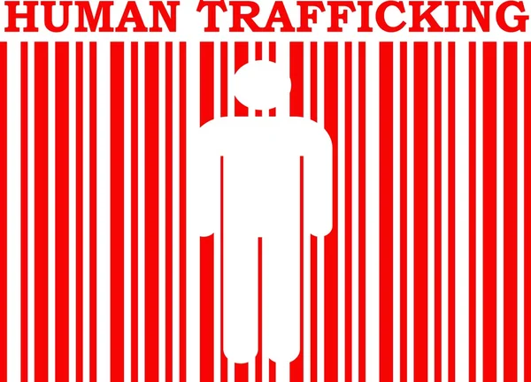 Tráfico humano imagen relativa — Vector de stock