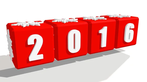 Nuevo número de año 2016 — Foto de Stock