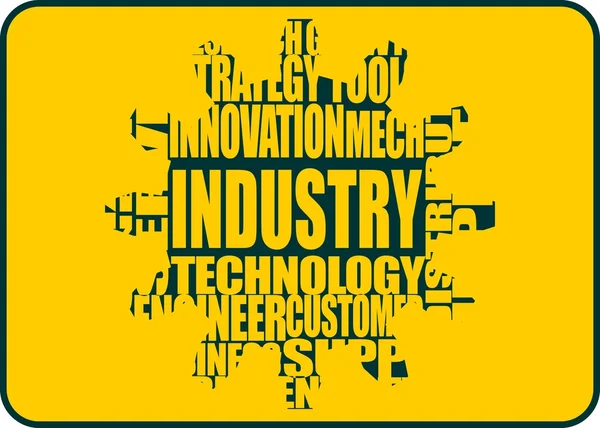 Concepto de nube palabra industria — Archivo Imágenes Vectoriales