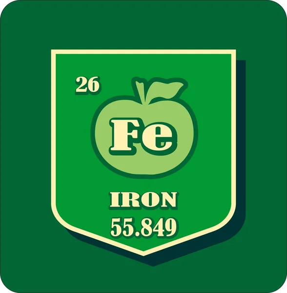 Información nutricional apple iron — Archivo Imágenes Vectoriales