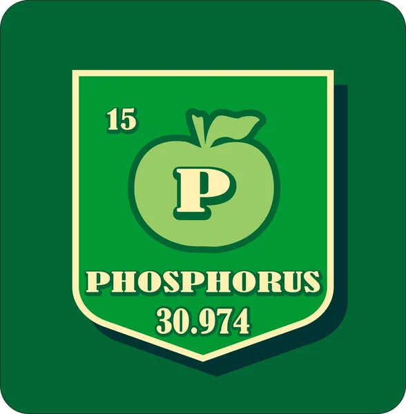 Valeur nutritive phosphore de pomme — Image vectorielle