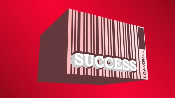 Construção palavra de sucesso em código de barras — Fotografia de Stock