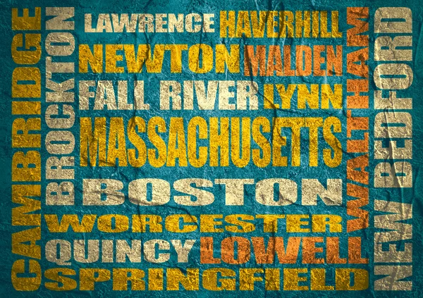 Lista de ciudades estatales de Massachusetts — Foto de Stock