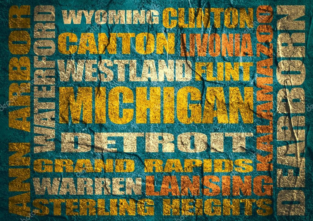 Michigan state cities list — Stock Photo © JEGAS_RA 91446528