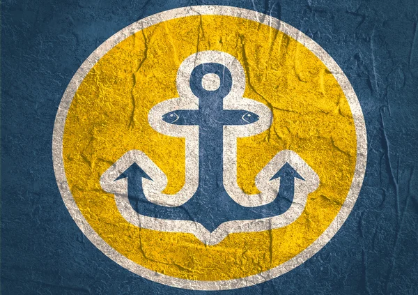 Sea Sticker Icon Anchor — Stock Photo, Image