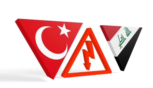 Politic relationship between Iraq and Turkey — Stock Photo, Image