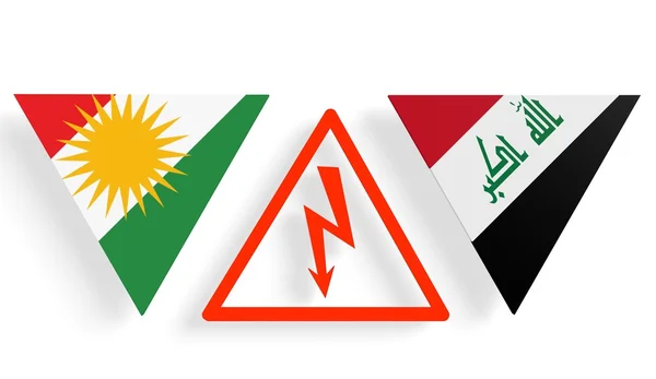 Политические отношения Ирака и Курдистана — стоковое фото