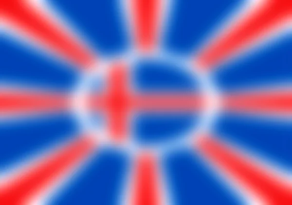 Синий, красный и белый размытый узор с флага Исландии — стоковое фото