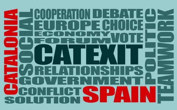 Catalonia ukončení ze Španělska. Catexit — Stockový vektor